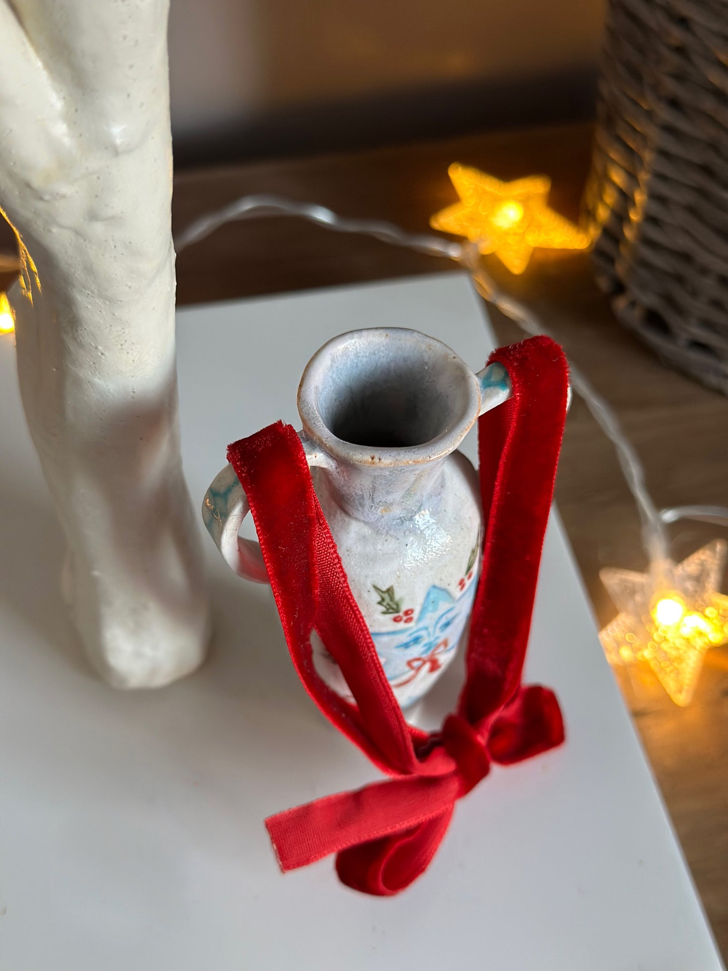 Winter Moon Mini Vase Ornament