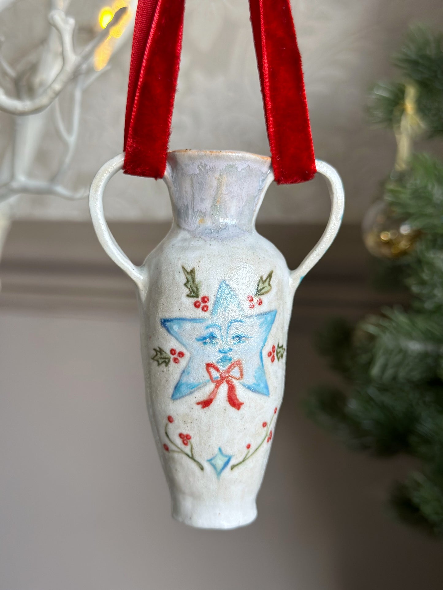 Winter Moon Mini Vase Ornament