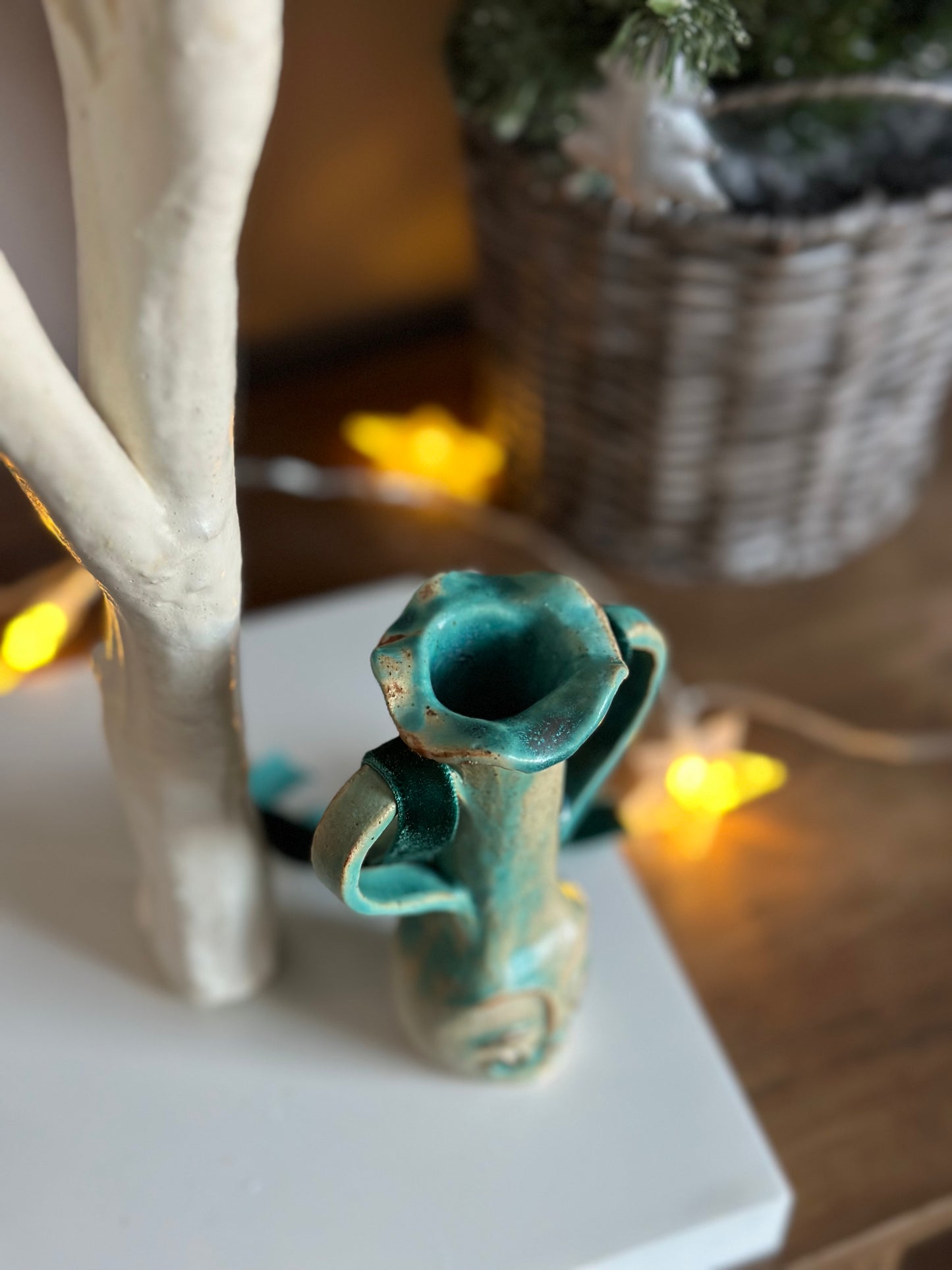 Rustic Face Mini Vase Ornament