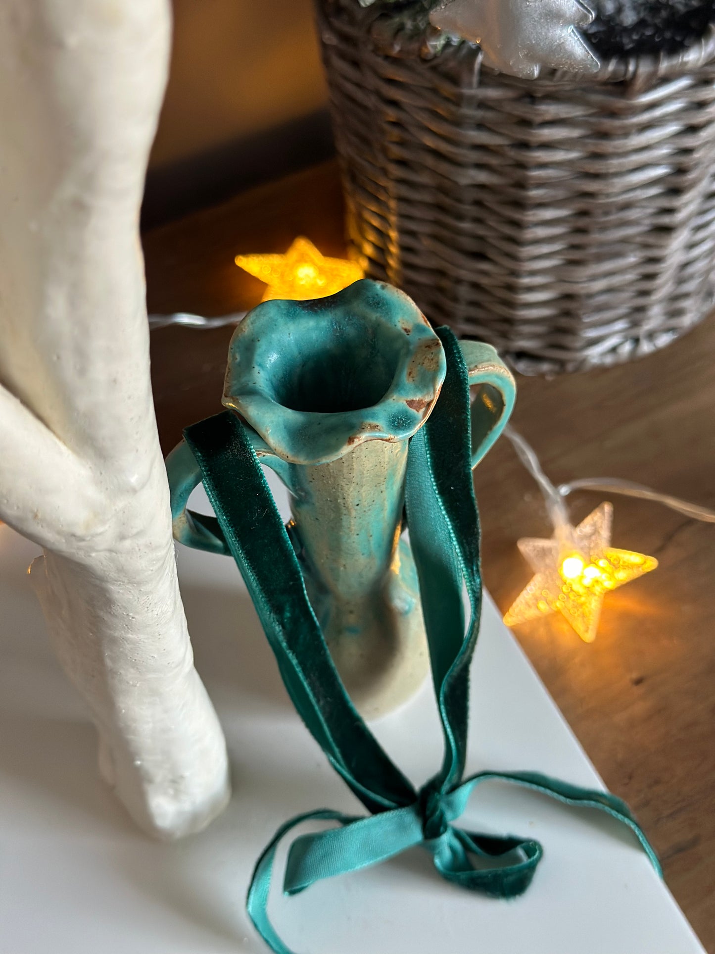 Rustic Face Mini Vase Ornament