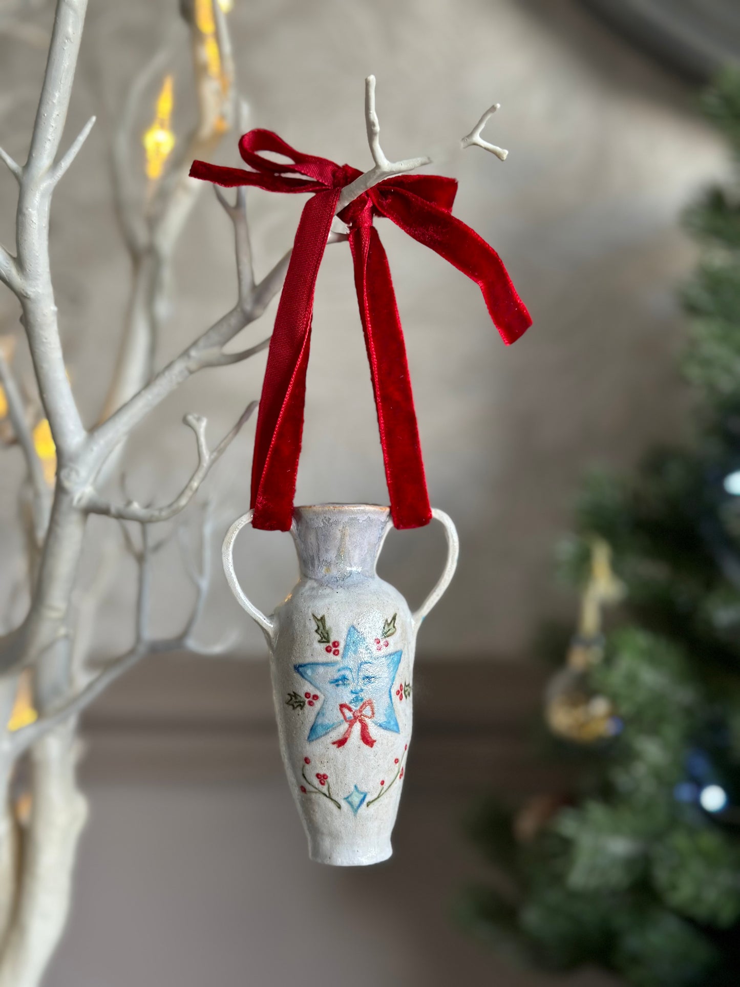 Winter Moon Mini Vase Ornament